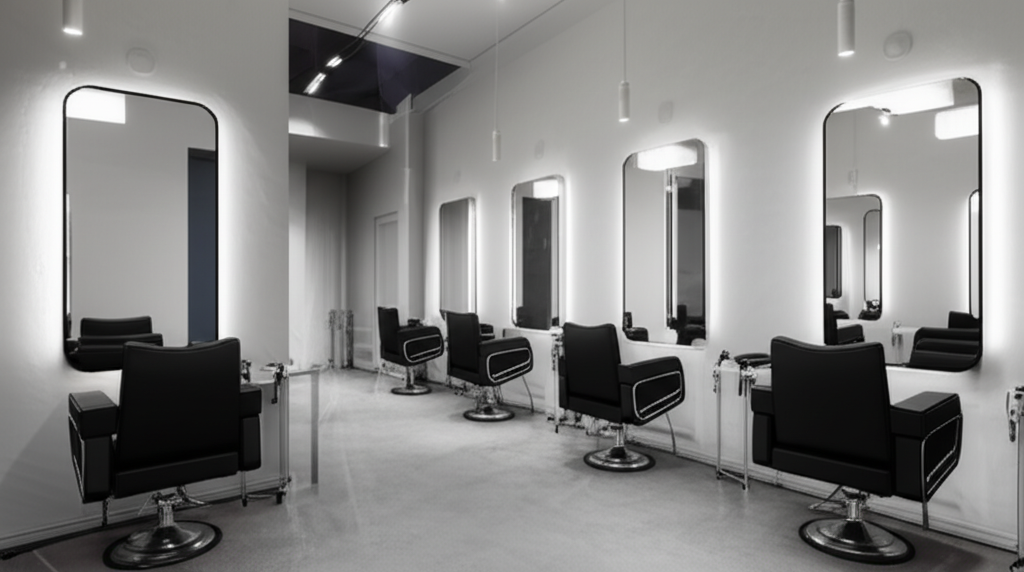 Modern hair salon interior